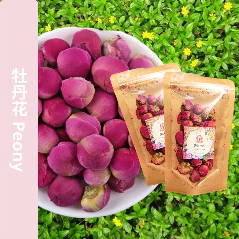 

Peony Flowers Tea Premium Teh Bunga Peony Kering ORganic
