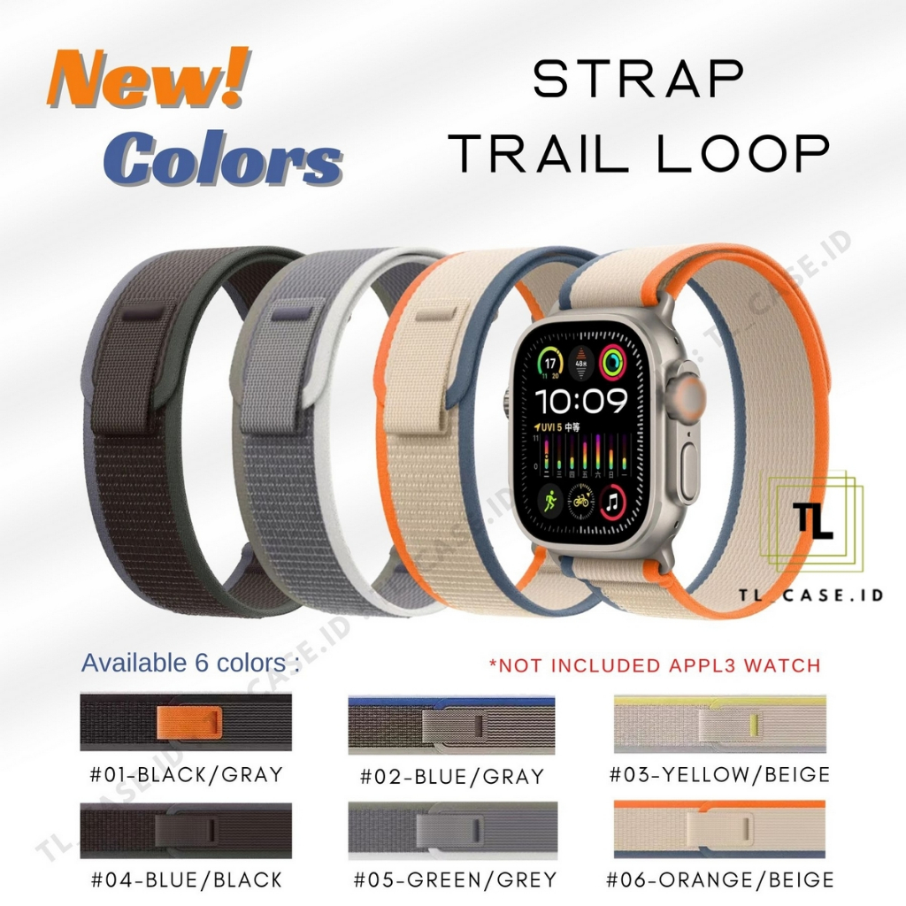 [ Tanpa Jam ] TRAIL LOOP STRAP WATCH - SERIES ULTRA 9 8 7 6 5 4 3 2 1 SE | SIZE 38mm 40mm 41mm 42mm 