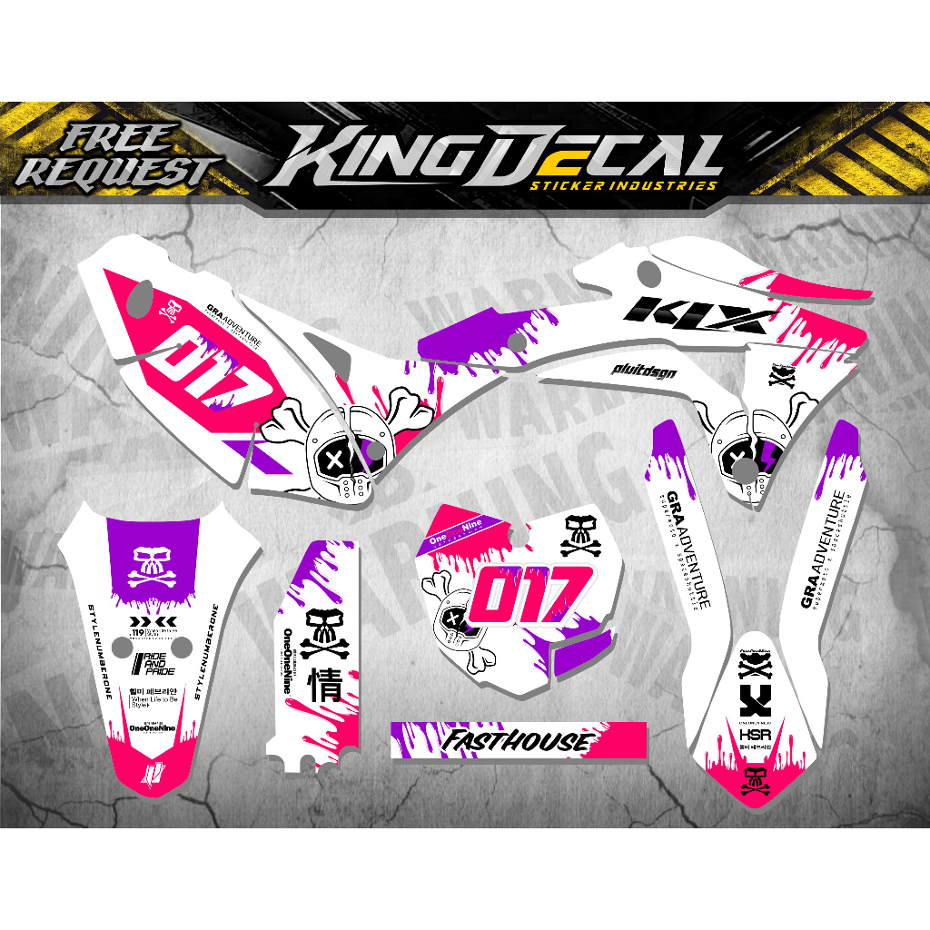 DECAL STICKER KLX GORDON FULL BODY / DECAL GORDON / DECAL STIKER VARIASI KLX GORDON / STICKER KLX ST