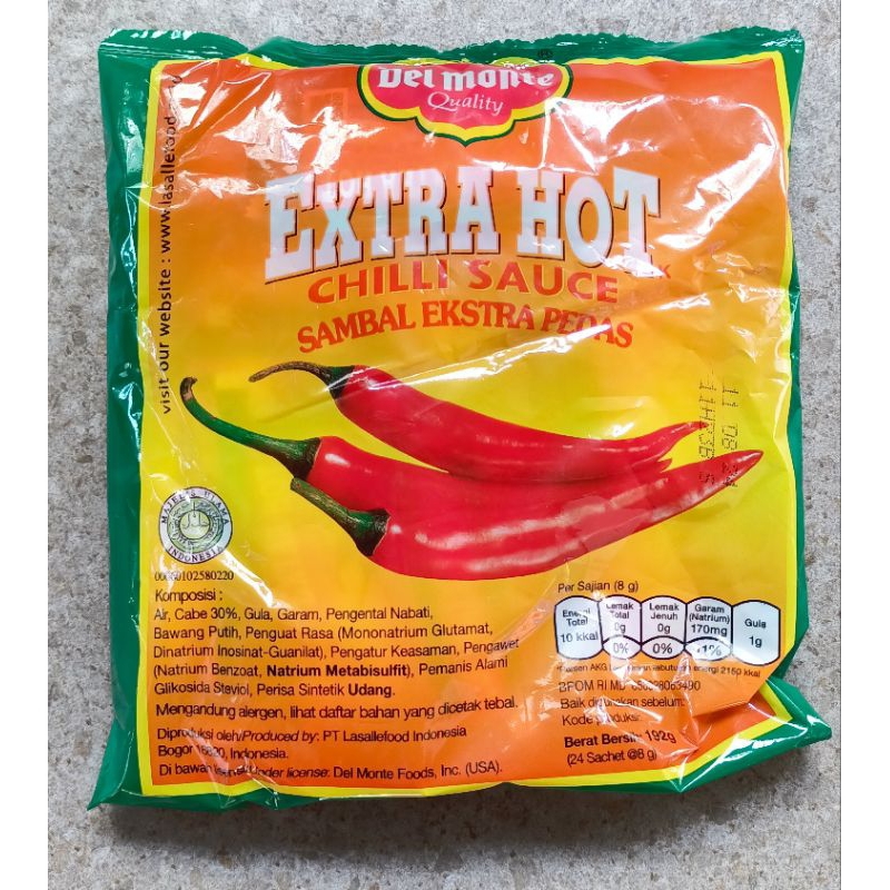 

Delmonte Sambal Extra Pedas Sachet (9 gram x24 PC)