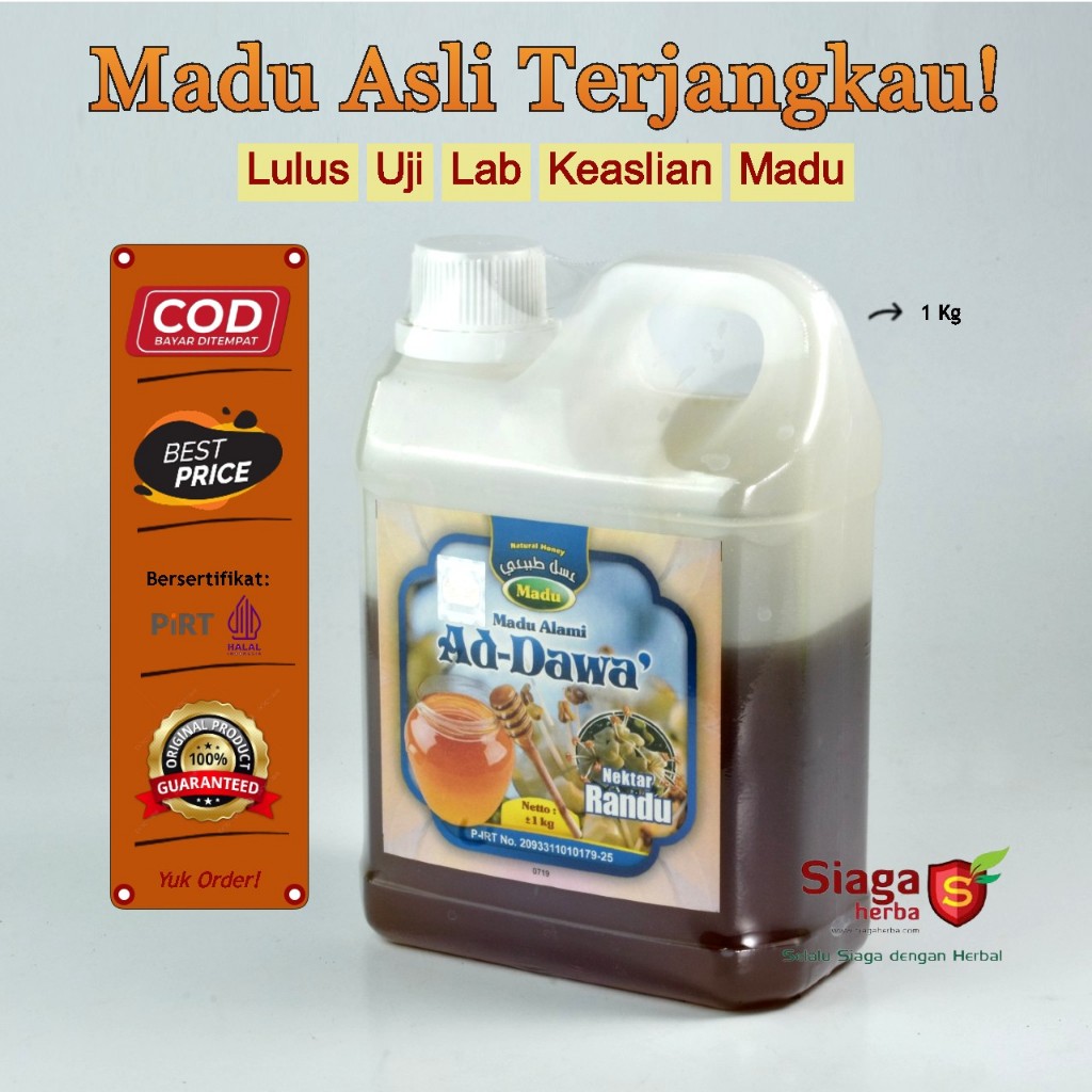 

Madu Randu Ad-Dawa Murni Asli 1kg Al-Ghuroba Original