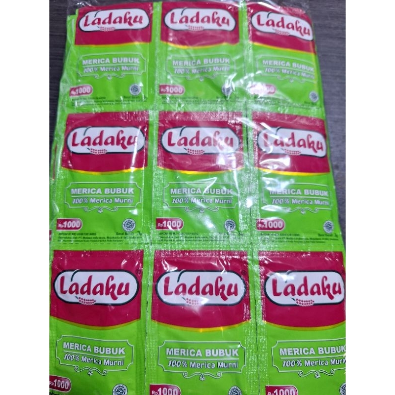 

Merica bubuk ladaku 1 pak isi 6@3 grm