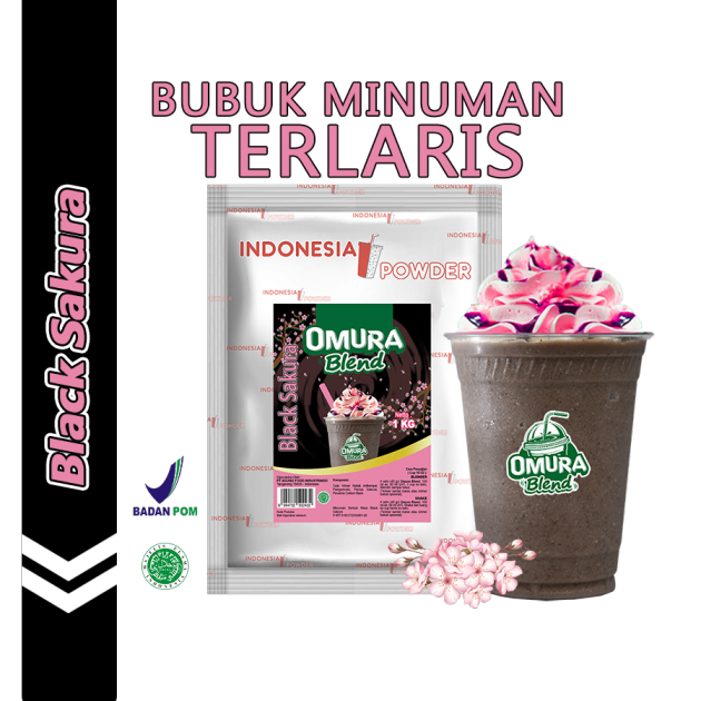 

OMURA Blend Bubuk Minuman Premium Rasa Black Sakura Powder Drink 1 Kg Omura Powder