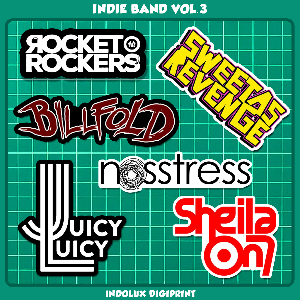 

Sticker Band Indie V3 Series Pack Stiker Punk Lokal Indo