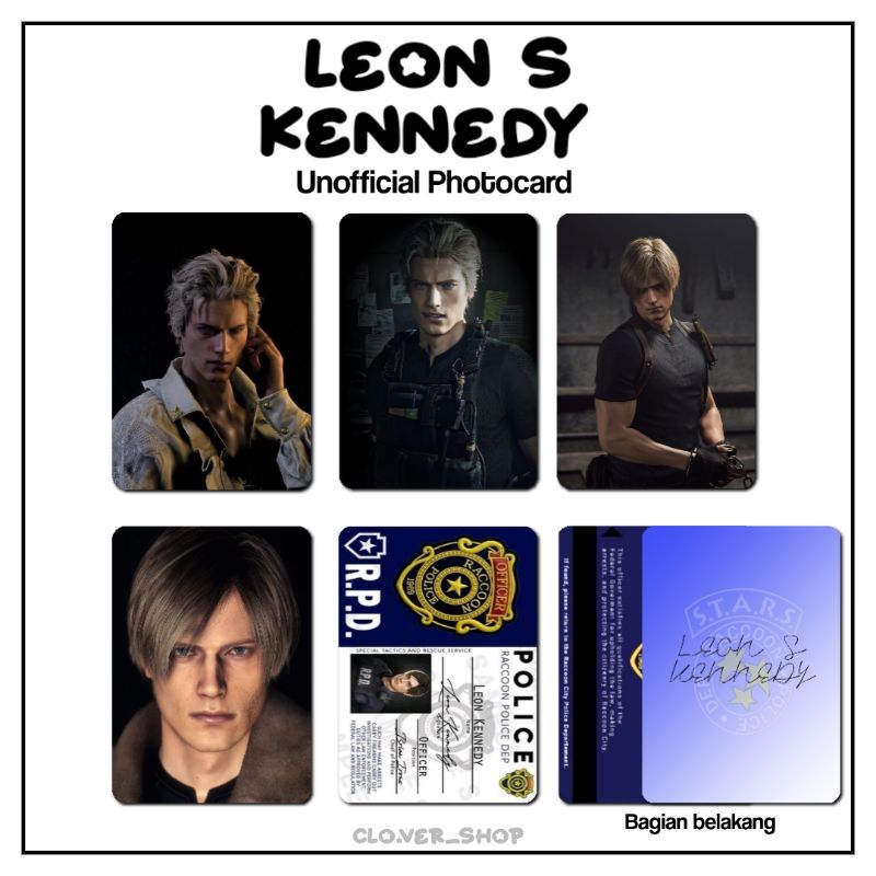 Photocard Leon S Kennedy Resident Evil Fanmade