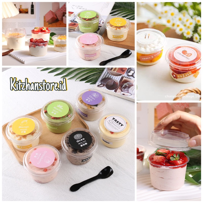 10pcs dessert cup Premium cup mika puding yougurt dessert tiramisu