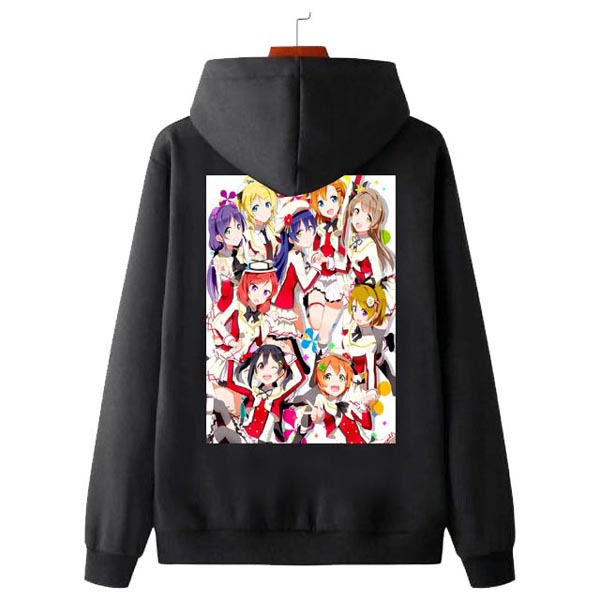 Jaket Hoodie Love Live Japanese Animated Series Hoodie Sweater Bahan Cotton Fleece