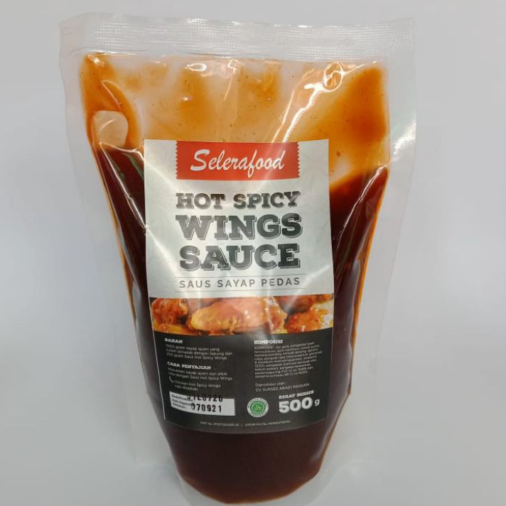 

Laris Hot Spicy Wings Sauce - Saus Sayap Pedas Selerafood 500 gr/Pack Diskon