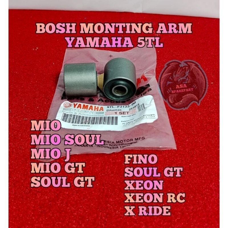 bosh arm bosh mounting yamaha matic MIO MIO SOUL
FINO 
MIO J 
MIO GT 
SOUL GT 
XEON 
XEON RC 
X RIDE