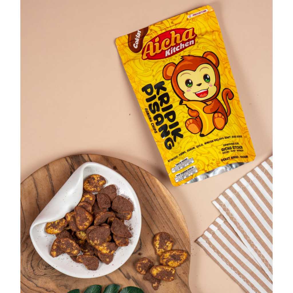 

Keripik Pisang Coklat Aicha / Banana Chips Coklat / Keripik Pisang Viral 100 gram