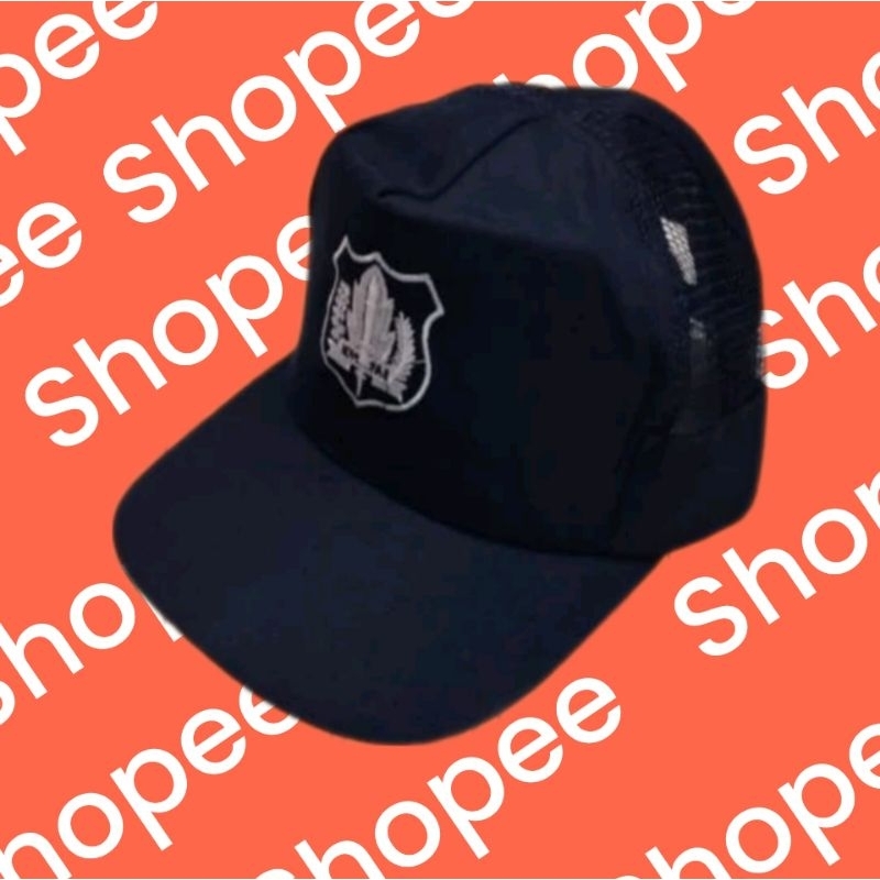 Topi satpam warna biru