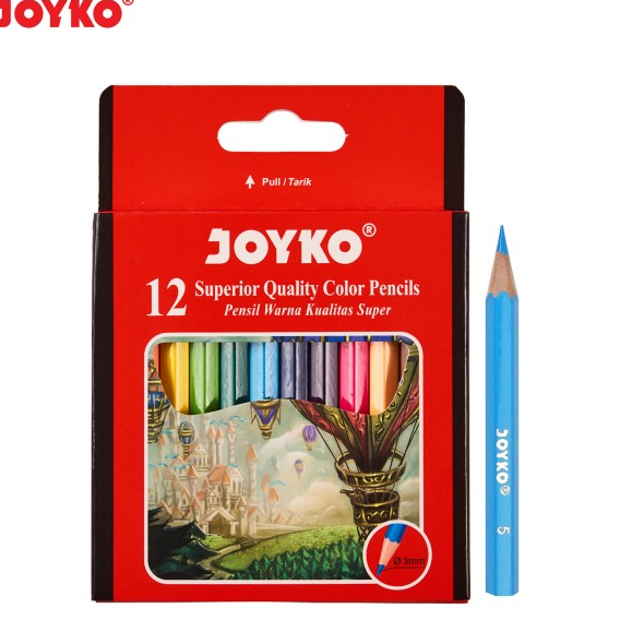 

➦➮✶✺ Pensil Warna Joyko 12w Pendek CP-102