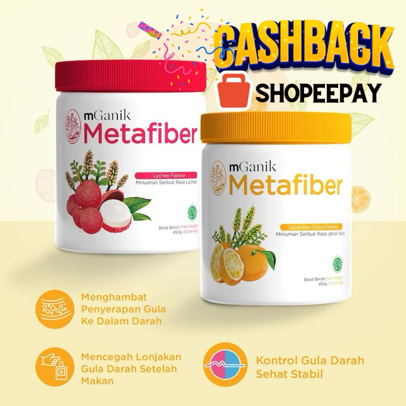 

Mganik Metafiber 450gr / Minuman Diabetes Meta Fiber