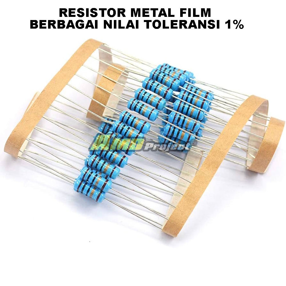 Resistor 1/4 watt Metal Film Toleransi 1% 10k 30k 43k 47k 51k 91k 110k 120k 200k 240k 330k 620k 680k