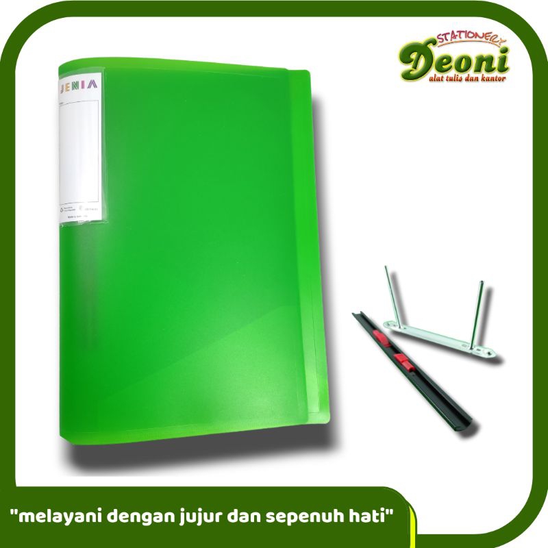 

Jenia / Folder One Map Plastik Snel F4 Merah Kuning Hijau Biru 1 PCS