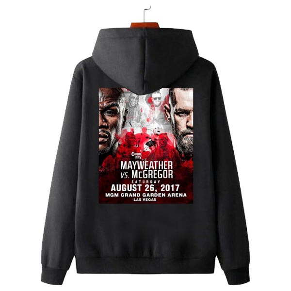 Jaket Hoodie Mayweather VS McGregor Hoodie Sweater Bahan Cotton Fleece