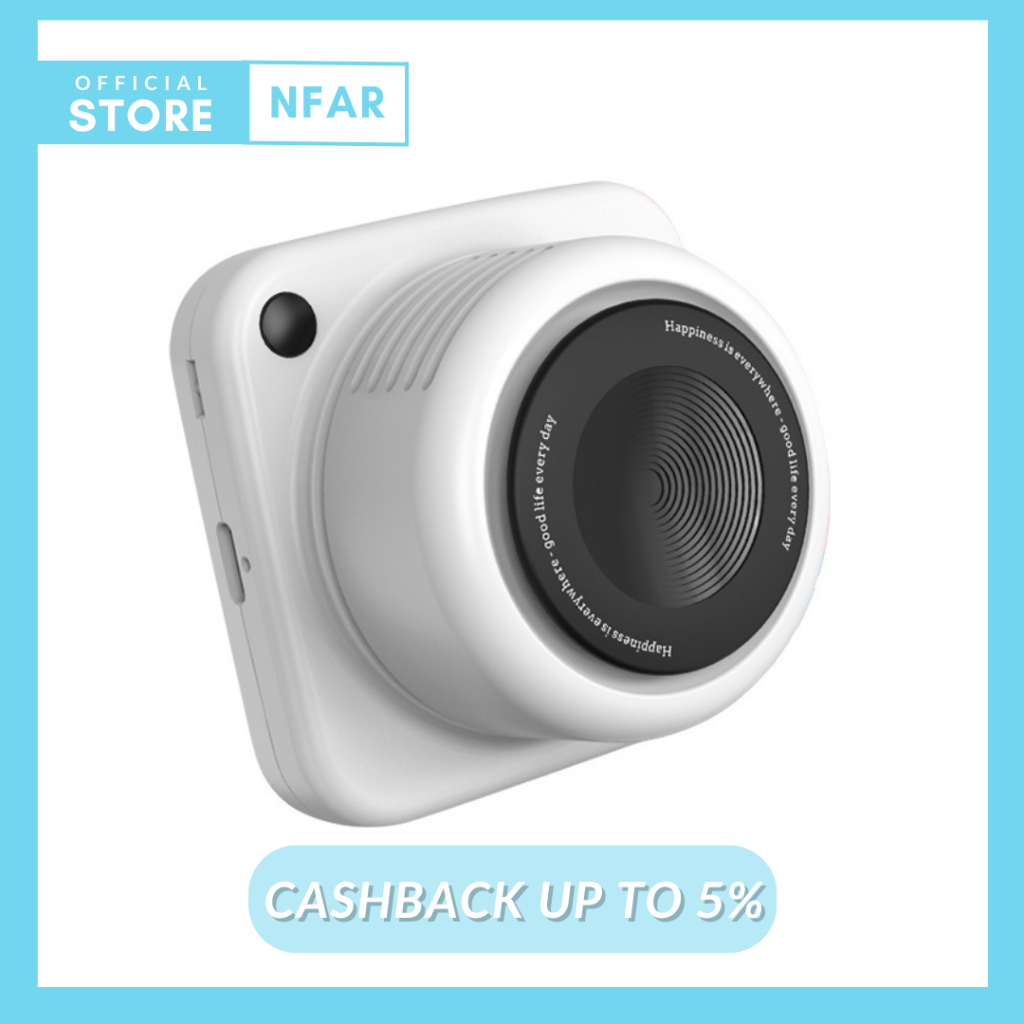 Kipas Angin Mini Portable Bentuk Kamera Fan Neck Camera Portable