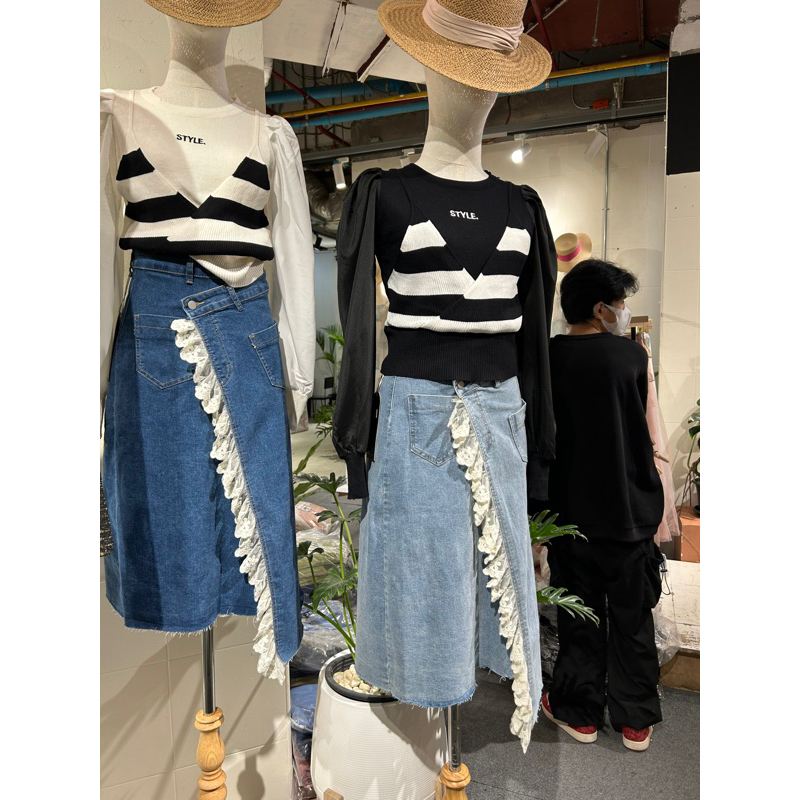 ROK JEANS BKK IMPORT WANITA MIDI SKIRT