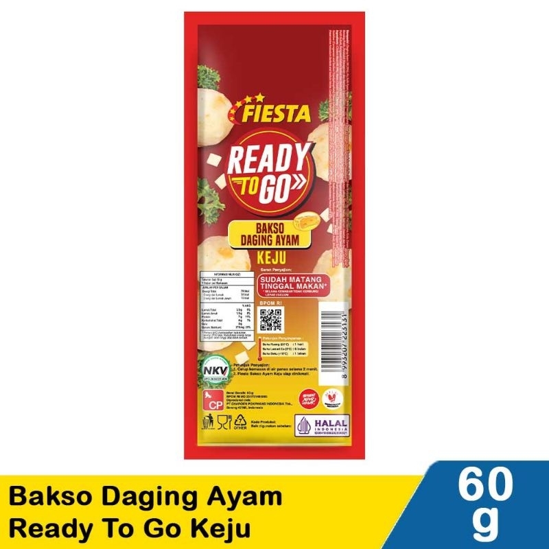 

Fiesta Bakso Ayam Ready To Go Keju 60G