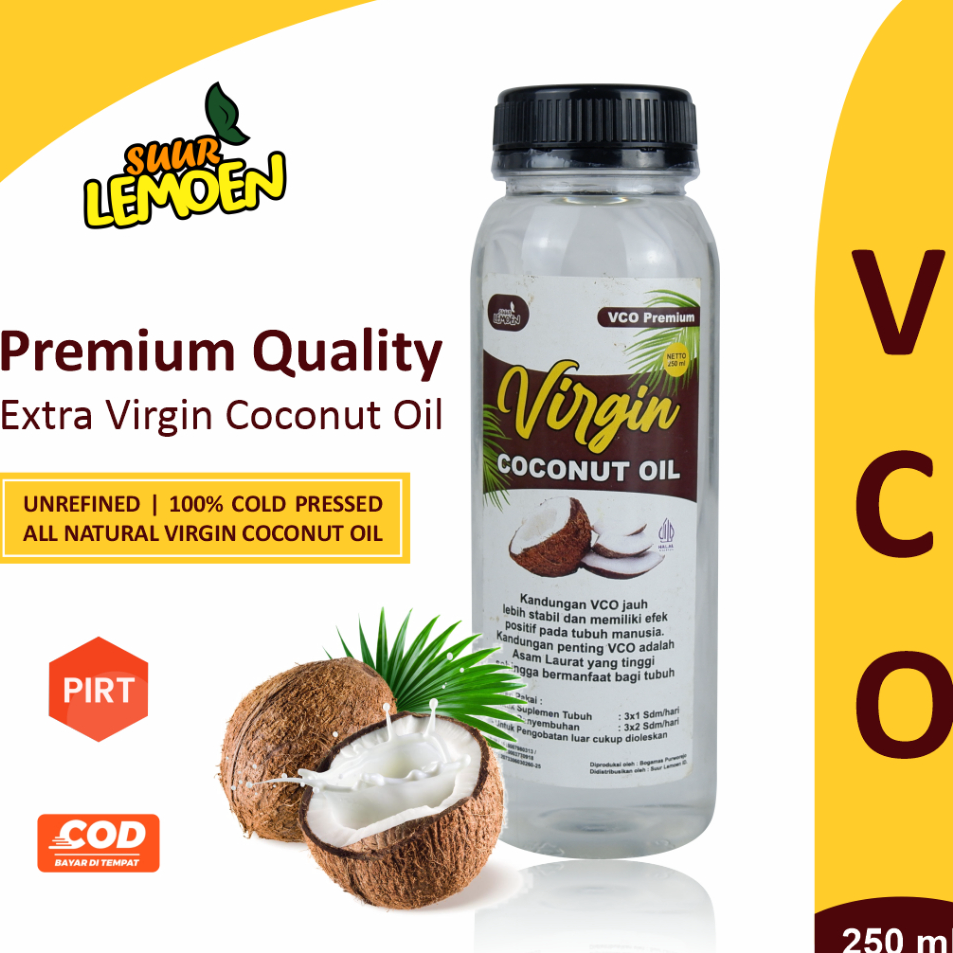 

MLHB7969 Extra Virgin Coconut Oil 250 ml Minyak Kelapa Murni VCO Original by Suur Lemoen ID