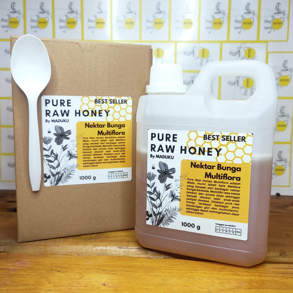 

[Star] ( 1Kg ) Madu Asli Murni 100% Nectar Bunga - Raw Honey