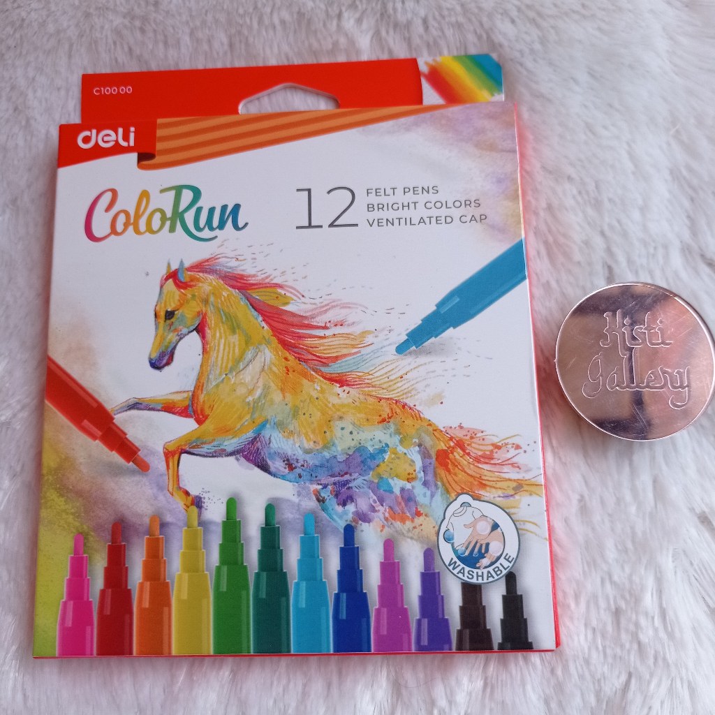 

Deli Spidol 12 Warna Cerah