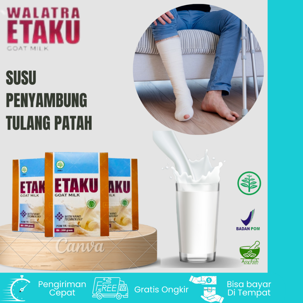 

Susu Penyembuh Patah Tulang, Obat Patah Tulang Dan Retak, Tulang Bergeser, Penyambung Tulang Patah, Pengapuran Tulang, Patah Tulang Tangan Dan Kaki, Radang Sendi Lutut Osteoporosis, Susu Penguat Tulang Atasi Dengan Waltra Etaku 100% Original