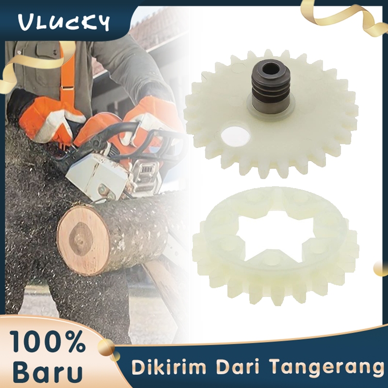 Worm Gear Gigi Pompa Oli Senso MS381 Plastik Sproket Mesin Chain Saw 381 Chainsaw Worm Gear Spur Whe