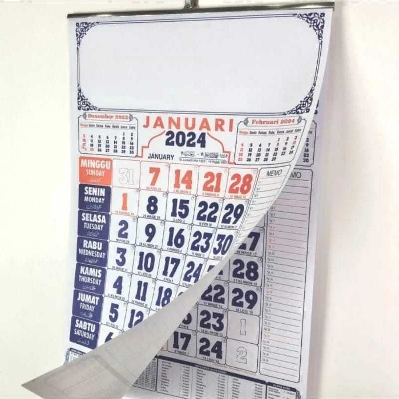 

KALENDER DINDING TAHUN 2024 ISI 12 LEMBAR UKURAN 37X53CM