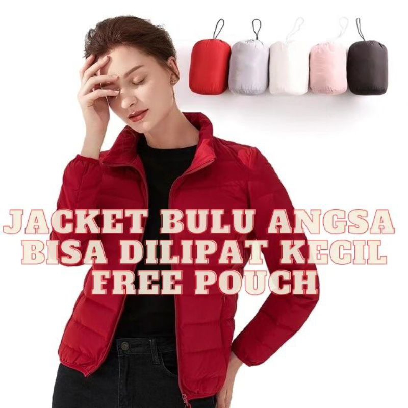 Jaket Bulu Angsa Jaket Winter Wanita Bisa dilipat kecil untuk Winter Musim Dingin Big Size Jumbo FRE