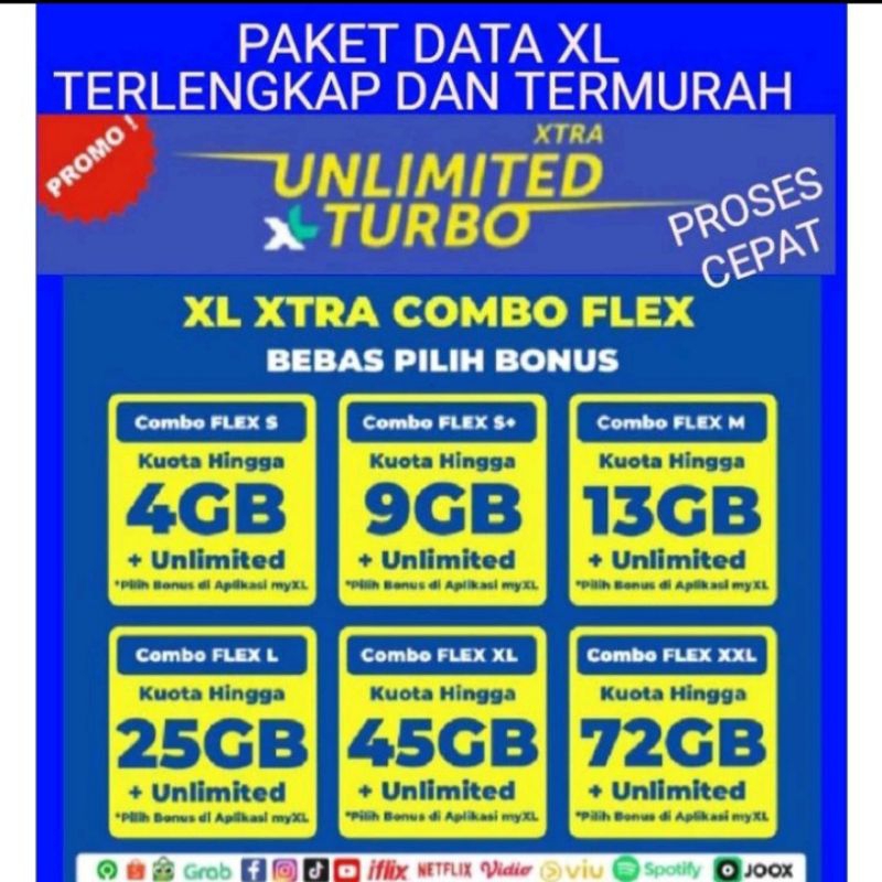 TERMURAH PAKET XL COMBO FLEX,PAKET COMBO MINI ,COMBO EXTRA & HOT ROD