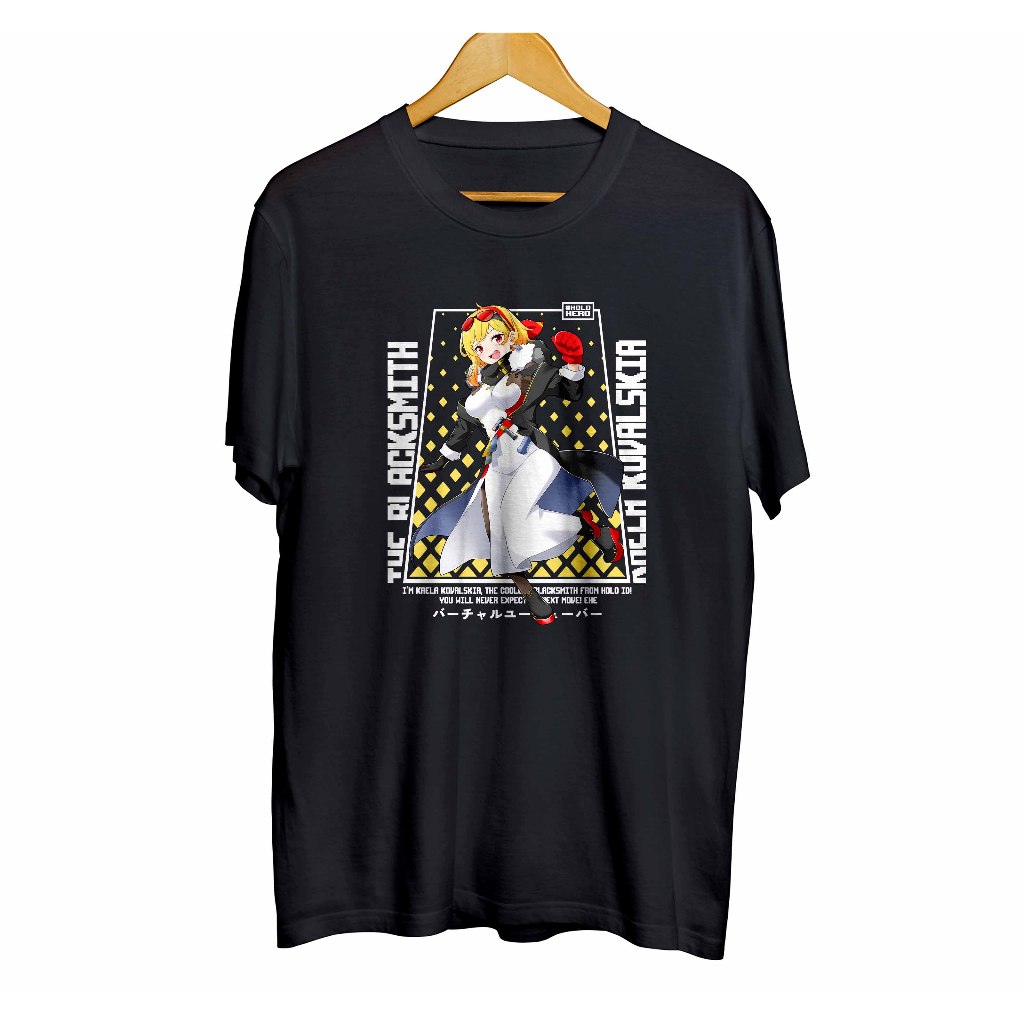 Kaos distro infinite anime vtuber HOLO HERO KAELA KOVALSKIA - HOLOLIVE ID material combed 30s