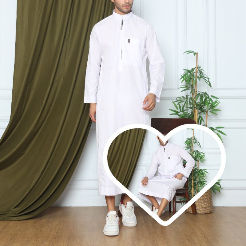 Assyauqie Jubah Ziper Lengan Panjang - Jubah Pria - Jubah