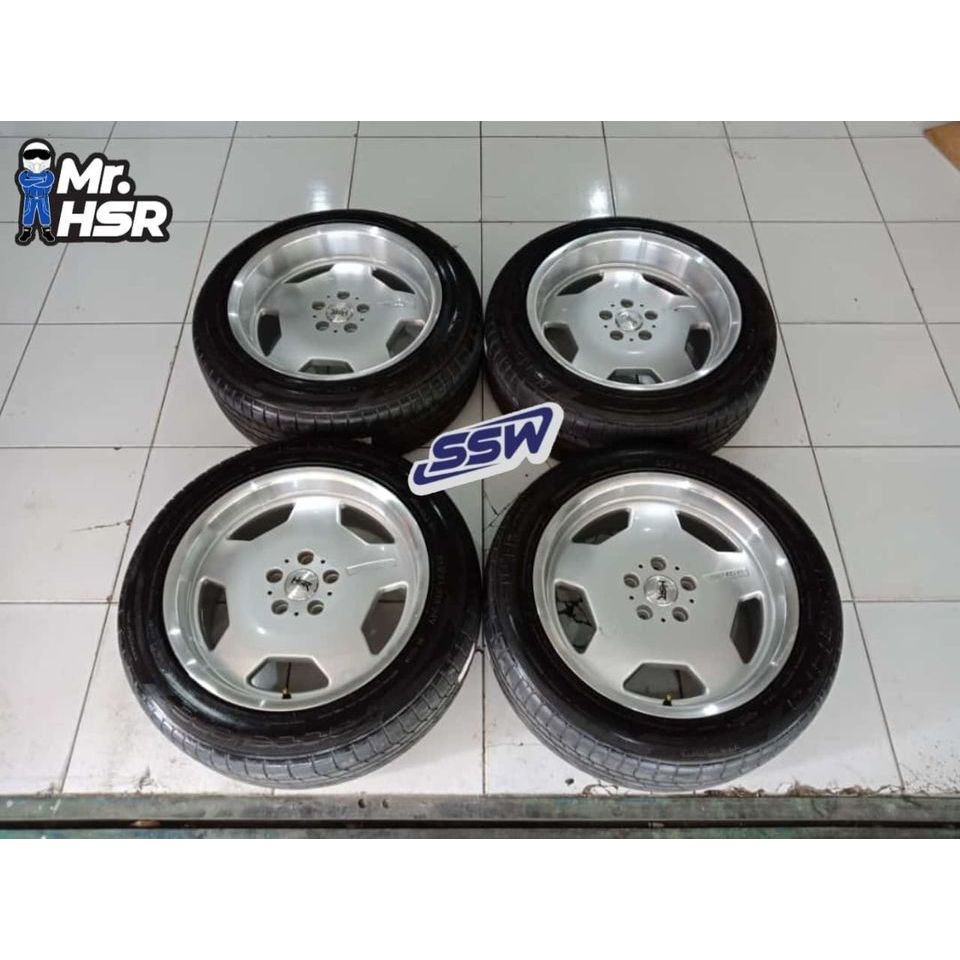 PELEK MOBIL SEKEN HSR ROSTOK EURO R18 PCD 5X114 + BAN 225 55 R18 LIKE NEW