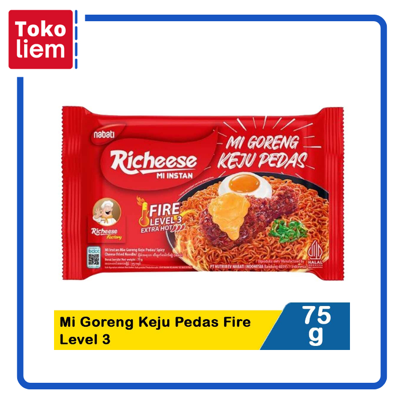 

Nabati Richeese Mi Goreng Keju Pedas Fire Level 3 75G