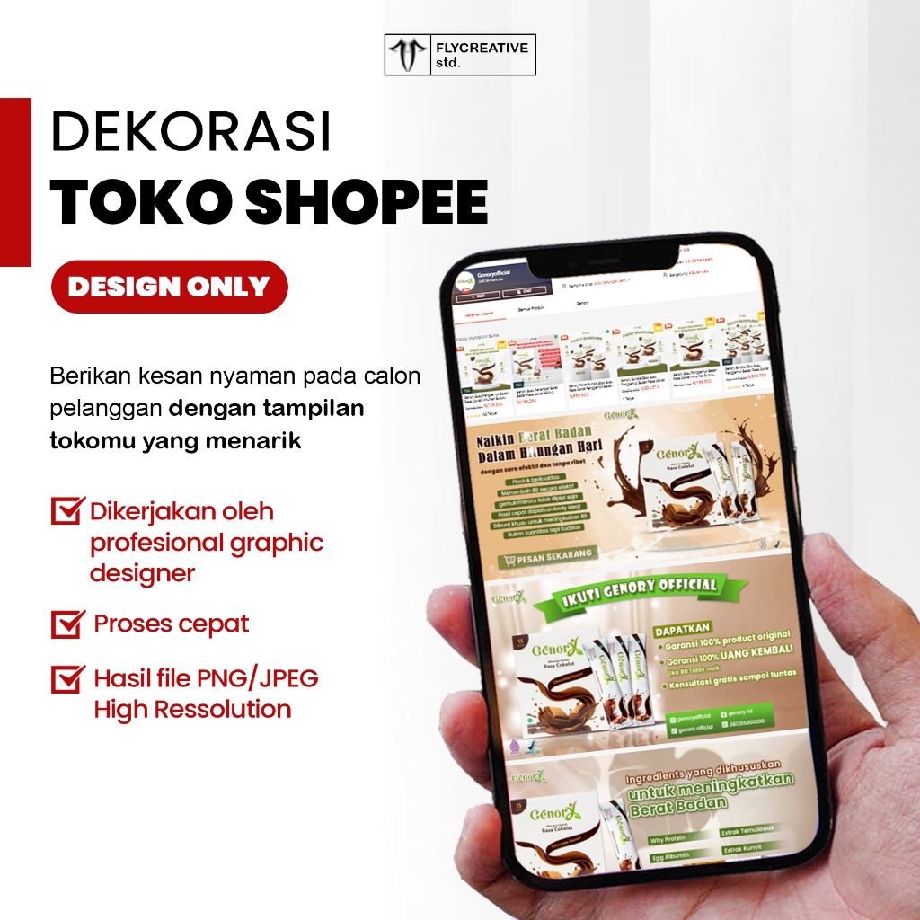 Jasa Desain Dekorasi Toko Shopee , Desain Banner Toko