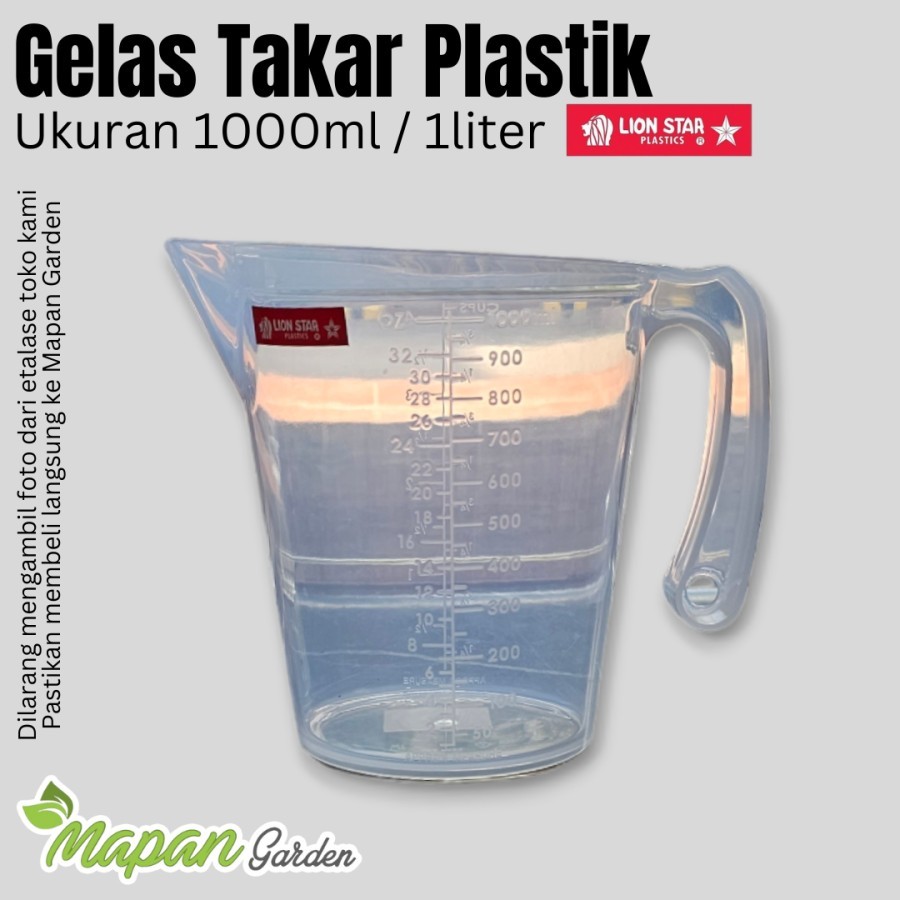 Gelas Jug Ukur 1 Liter L 1000 ml Teko Plastik Takaran Takar Measuring
