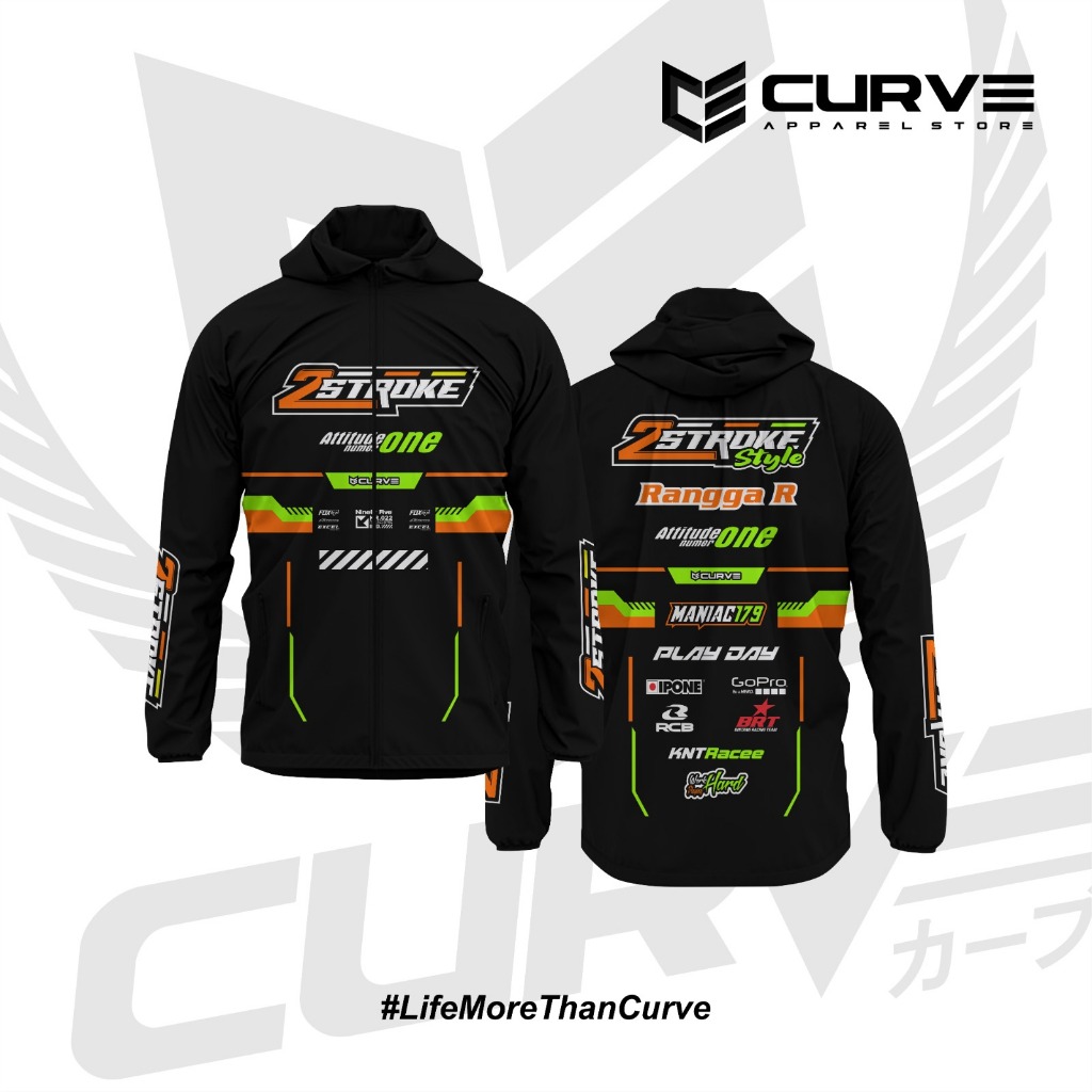 JAKET RACING TASLAN PARASUT WATERPRROF BEBAS REQUEST DESIGN