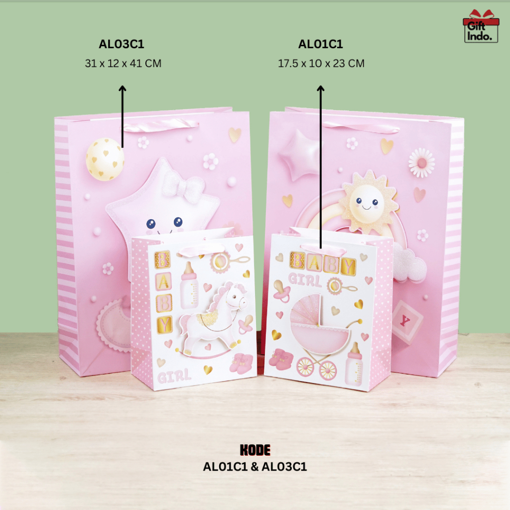 

Paper Bag Motif Baby Boy Baby Girl / Goodie Bag Baby Boy Baby Girl / Tas Kado Motif Baby Boy Baby Girl / Paper Bag Ulang tahun AL01B1 - AL03C1