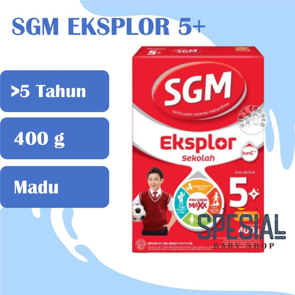 SGM Eksplor 5+ [5 TAHUN KEATAS] 400G MADU 5 900 gr 600gr 400gr 150gr- susu bayi- susu anak- susu ana
