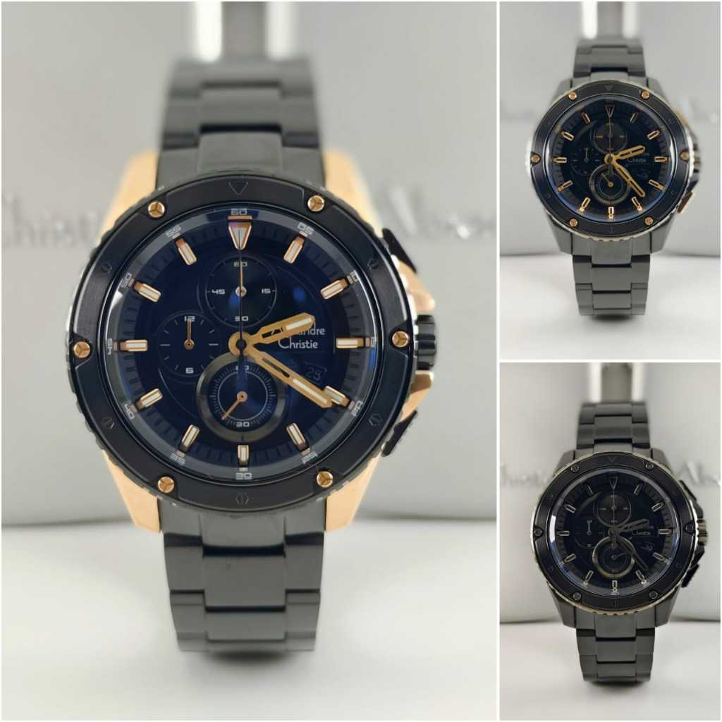 Jam Pria Alexandre Christie AC6653 AC 6653 Stainless Original Garansi Resmi Alexander Christie Free 