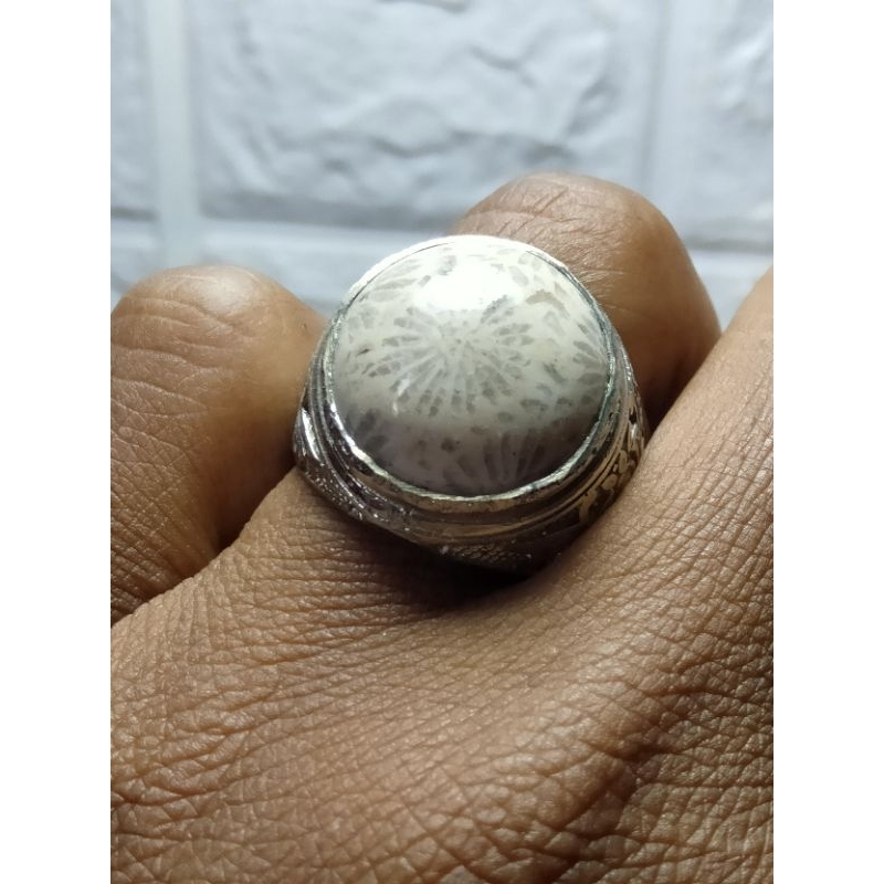 batu cincin akik teratai tunggal