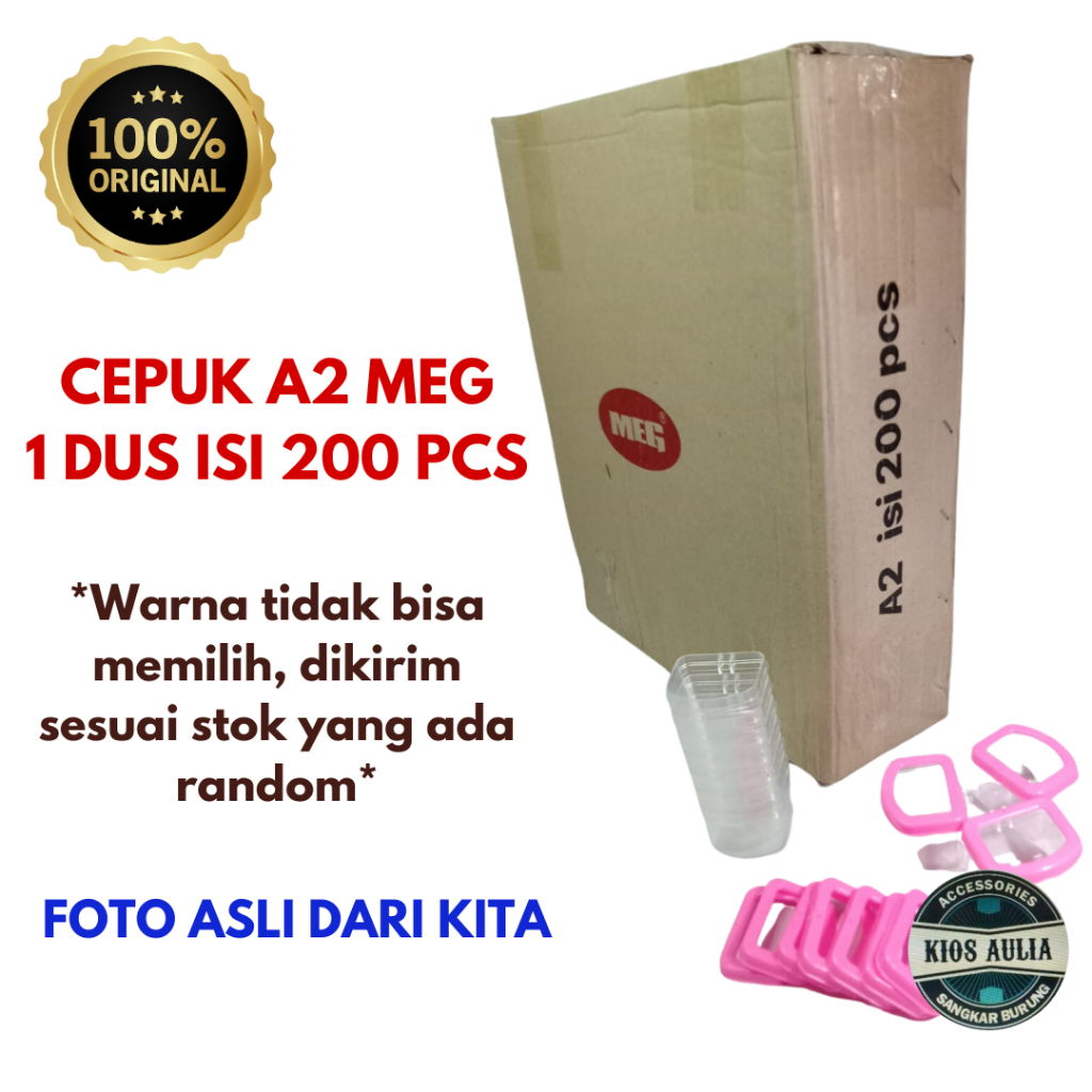 1 DUS A2 MEG CEPUK BURUNG CANGKIR TEMPAT WADAH PAKAN MAKAN MINUM BURUNG ISI 200 PCS