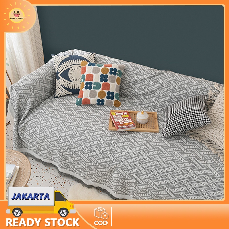 GARANSI (COD) SELIMUT SOFA NORDIC BLANKET SIZE 130*180CM 180*260CM 180*340CM - THROW BLANKET - SOFA