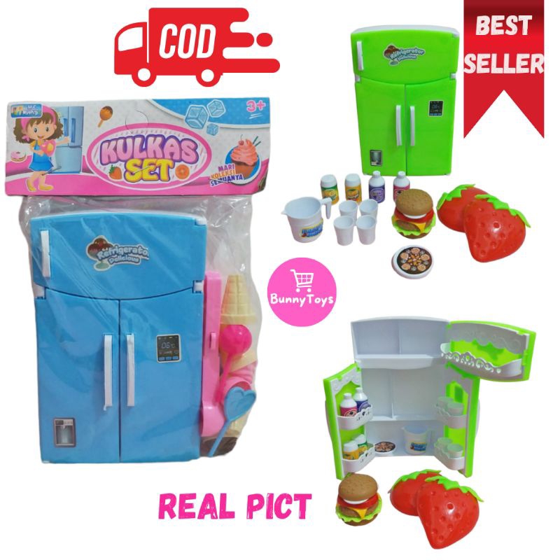 ( BISA COD ) GROSIR Mainan Anak Kulkas Set + Varian / Mainan Kulkas Mini  MF25