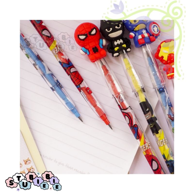 

Pensil susun superhero fanzy import Alat tulis anak spiderman