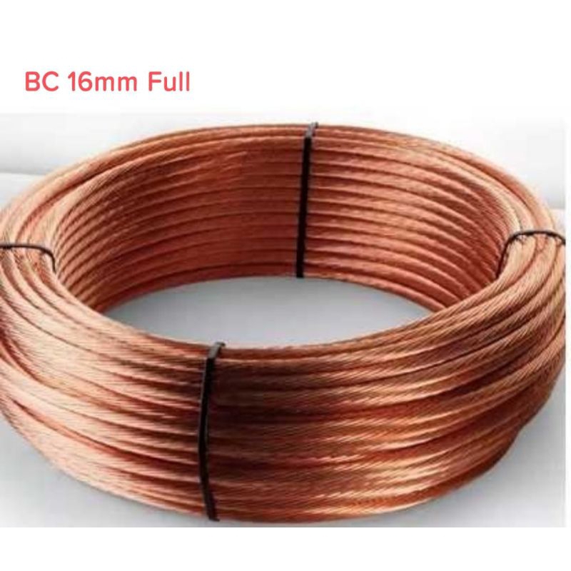 Kabel BC 16 mm Grounding Asli Tembaga (Full 16mm)