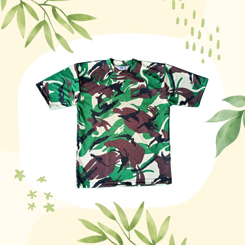 Kaos TNI Dewasa Dryfit Baju Karnaval Profesi Tentara Ukuran Dewasa Kaos Loreng Pria Baju Kaos Doreng