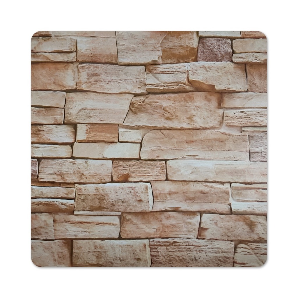 Home Decor88 Official Shop Wallpaper Dinding Motif Bata Coklat CY1040