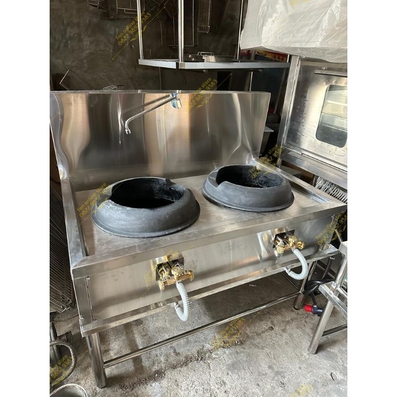 Kompor Kwali Range 2 Tungku High pressure stainless steel